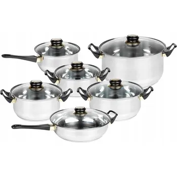 VidaXL Sada hrnců nerezová ocel 12 kusů