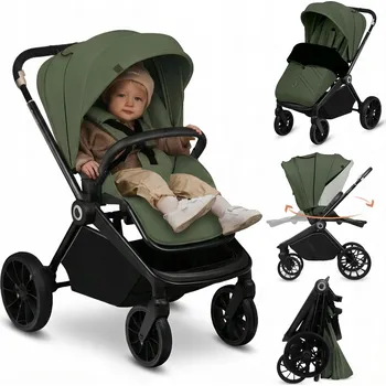 Kočárek Sportovní kočárek Lionelo Mika Plus - Olivově zelená