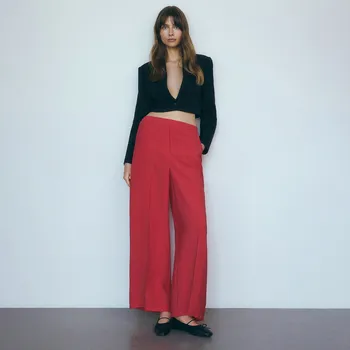 Dámské kalhoty Reserved - Kalhoty palazzo z modalu - růžová - 2585I-30X - 2585I-30X-M-3