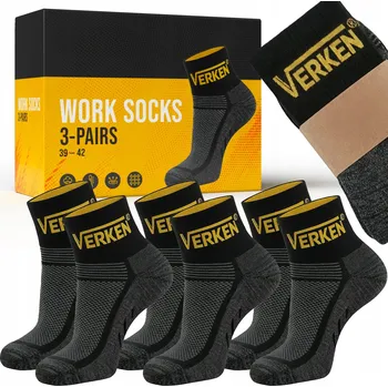 Pánské ponožky PONOŽKY PONOŽKY SILNÉ CELOROČNÍ SADA 3 PÁRŮ VELIKOST 39-42