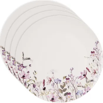 Talíř Orion Sada 4 dezertních talířů LOUKA 20,5 cm, bílá