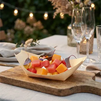 Jednorázové nádobí Loďka na jídlo 10x20,5 cm (balení po 50 ks) - VERLO (nová)