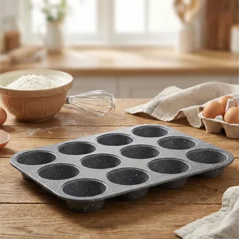 Forma na pečení TOGNANA PureRoq - forma na pečení 12 muffinů a dortíků z kovu