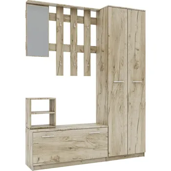 Předsíňová stěna RENO předsíňová sestava, dub Craft šedý