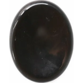 Masáž Obsidián černý ovál masážní hmatka cca 4,5 cm