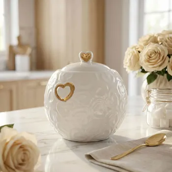 Cukřenka LA PORCELLANA BIANCA Valentino Oro 270 ml - porcelánová cukřenka