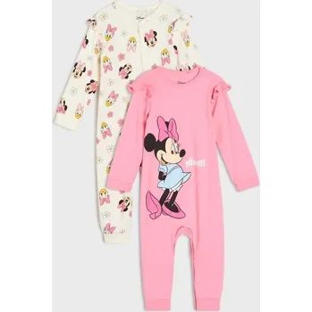 Sinsay - Sada 2&nbsp;kusů bavlněných overalů Minnie and Daisy - růžová - 512GK-30X - 512GK-30X-80