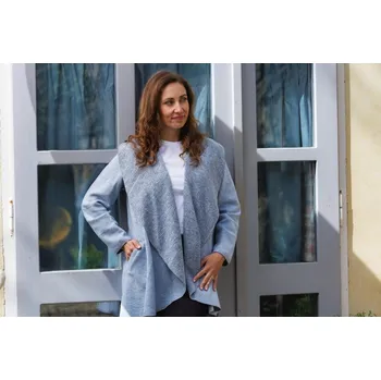 Dámský kabát Wooline Vlněný kabát Bluebell ruční výroba