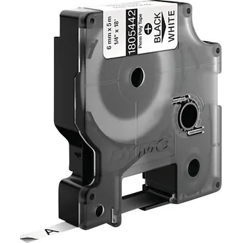 Kotouček do pokladny a tiskárny štítků páska do štítkovače DYMO IND RHINO 1805442 polyester Barva pásky: bílá Barva písma:černá 6 mm 5.5 m