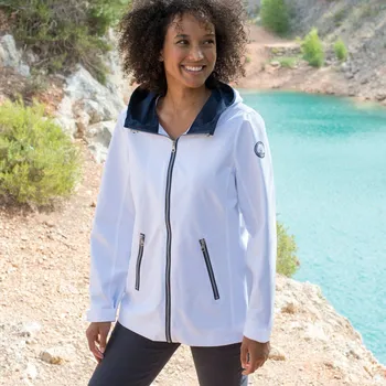 Dámská parka Nepromokavá bunda s kapucí bílá 48