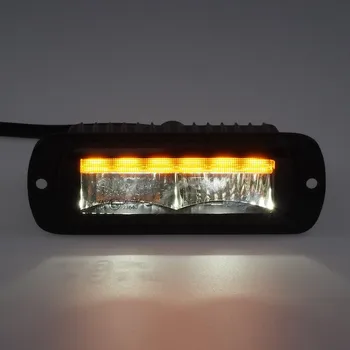Auto-moto LED světlo obdélníkové s oranžovým výstražným světlem, ECE R10, R65, wl-460AB