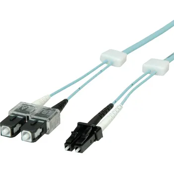 Datový kabel Easylan LSD32100020 optické vlákno optické vlákno kabel 2.00 m tyrkysová Multimode OM3