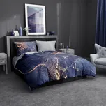 Saténové povlečení MINERÁLY tmavě modré