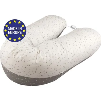 Bomimi ADOS kojící polštář 150x30, HVĚZDIČKY bílá/šedá