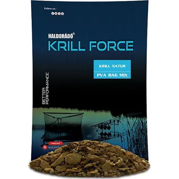 Návnadová surovina Haldorádó Vnadící směs Krill Force PVA Bag Mix 600 g Krill Natur