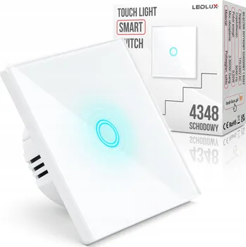 vypínač SKLENĚNÝ DOTYKOVÝ SCHODIŠŤOVÝ SPÍNAČ SVĚTLA Moderní Prémiový Bílý