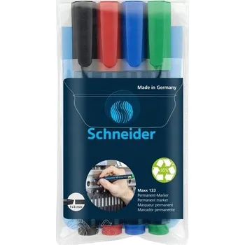 Permanentní popisovač vícebarevný Schneider 4 ks