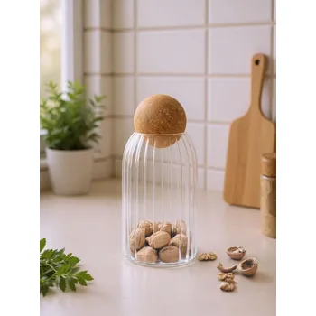 Dóza na potraviny Sinsay - Skleněná nádoba na potraviny s víkem - bílá - 841EF-00X - 841EF-00X-ONE