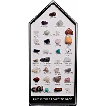 Drahý kámen Dárková sada polodrahokamů v krabičce - 31 kusů 31 ks