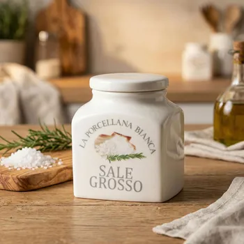 Dóza na potraviny LA PORCELLANA BIANCA Conserva 1,1 l - porcelánová nádoba na sůl
