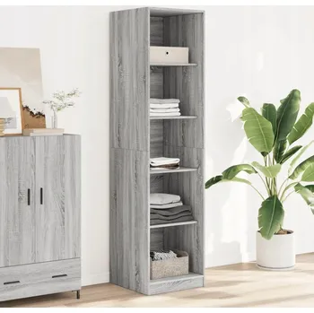 Šatní skříň Skříň, šedý dub sonoma, 50x50x200 cm, materiál na bázi dřeva