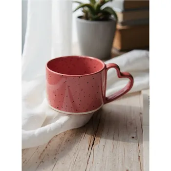 Sinsay - Hrnek s uchem ve tvaru srdce - fuchsiová - 280FX-43X - 280FX-43X-ONE-1