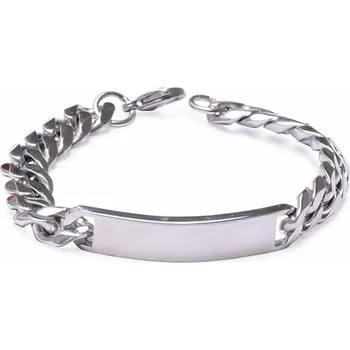 Náramek Náramek Curb styl nerezová ocel barva stříbra 20,5 cm obvod cca 20,5 cm