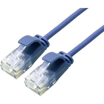 Datový kabel Roline green 21.44.3940 RJ45 síťové kabely, propojovací kabely CAT 6A U/UTP 0.15 m modrá nestíněný, bez halogenů, samozhášecí 1 ks