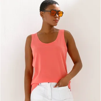 Dámské tričko Jednobarevný top se širokými ramínky korálová 38/40
