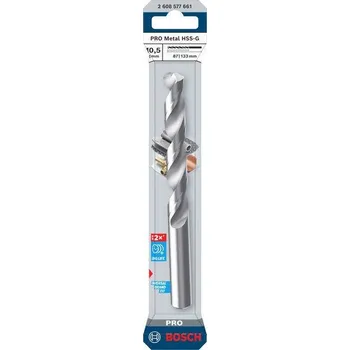 Vrták Bosch Vrták do kovu PRO Metal HSS-G, 10,5 × 87 × 133 mm Professional (2608577661)