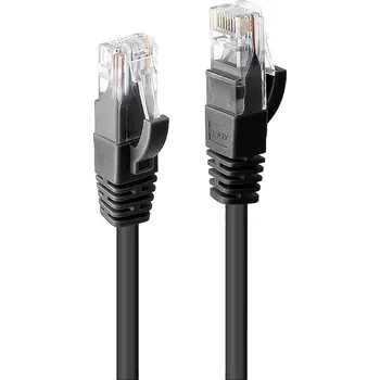 Datový kabel LINDY 48084 RJ45 síťové kabely, propojovací kabely CAT 6 U/UTP 20.00 m černá 1 ks