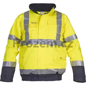 Reflexní bunda pilotka reflexní Helios, žlutá/modrá, vel. L, EN 343 3-3, ISO 20471 3