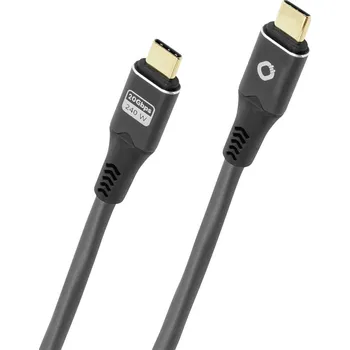 Datový kabel Oehlbach Kabel USB-C USB-C ® zástrčka 3 m antracitová stínění pletivem, 8K UHD D1C9370