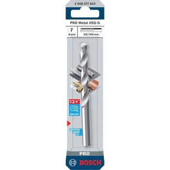 Vrták Bosch Vrták do kovu PRO Metal HSS-G, 7 × 69 × 109 mm Professional (2608577653)