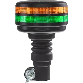 Přídavný světlomet LED maják, 12 - 24V, 48xLED zelený, oranžový, na držák, ECE R65, wl833HRgo