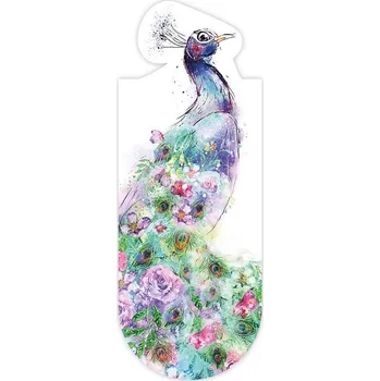 Set školních potřeb Zakładka magnetyczna owal Paw w kwiatach