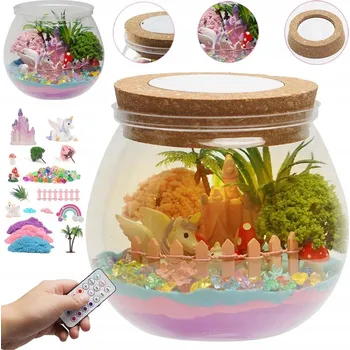 kreativní sada KREATIVNÍ SADA PRO VÝROBU KŘIŠŤÁL, MAGICKÝ HRAD, TERÁRIUM DIY, 13 BAREV