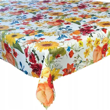 ubrus Obrus Plamoodpudivý Velikonoce Jarní Barevné Květiny Louka 130x155 cm