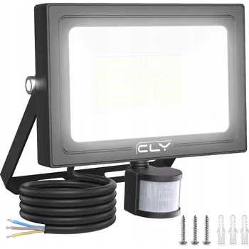 80W LED Reflektor CLY 7520LM PIR Senzor Pohybu IP66 6500K ()