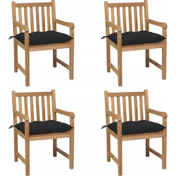 Zahradní nábytek set dřevěný vidaXL černý 4 ks