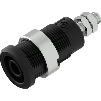 Krokosvorka Electro PJP 3265-C-CD1-N bezpečnostní laboratorní zásuvka černá 1 ks