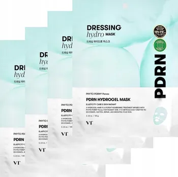 Pleťová maska Korejská maska VT Cosmetics PDRN Hydrogelová Veganská Hydratace Bariéra 4 ks