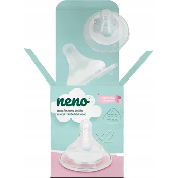 Dudlík Neno silikonový měkký antikolikový 0 m+ 2 ks