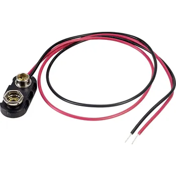 Držák baterie TRU COMPONENTS 18-0097 bateriový klip 1x 9 V tlačítkové připojení (d x š x v) 24.5 x 11.8 x 7.3 mm