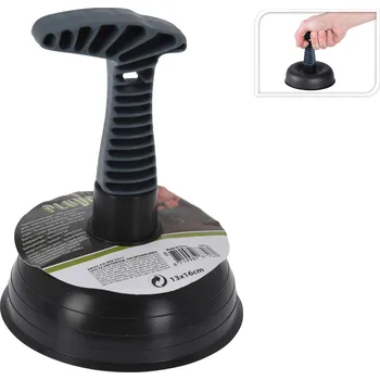 WC štětka zvon na čištění výlevek 13x16cm PP/TPR/guma ČER