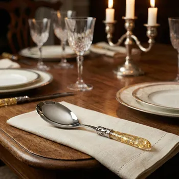 Příbor BUGATTI Aladdin Gold Spoon 25,5 cm - lžíce na vaření rýže z nerezové oceli