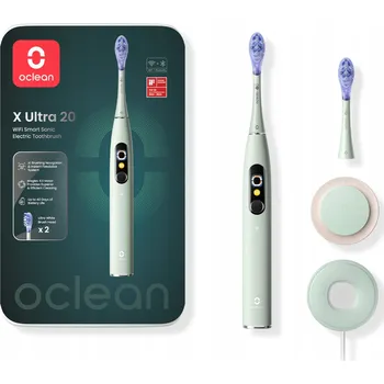 Elektrický zubní kartáček Sonický kartáček Oclean X Ultra 20 mátový, bělící, 2 hlavice
