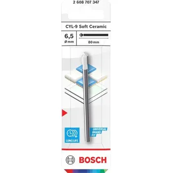 Vrták Bosch Vrták CYL-9 Soft Ceramic 6,5 × 80 mm Professional (2608707347)