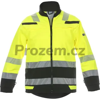 Softshellová reflexní bunda Telford, žlutá/černá, vel. M, ISO 20471 3