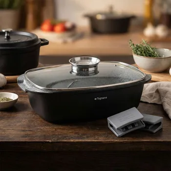 Hrnec TOGNANA Ambiziosa 5,5 l - hliníkový hrnec s poklicí a kryty na držadla